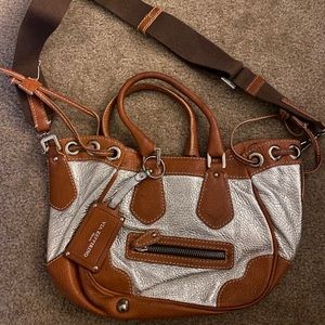 Via Zeffirino Metallic Silver Bag